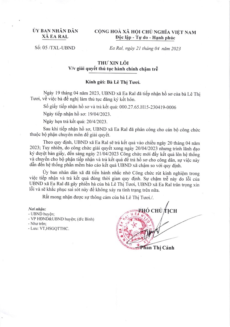 Le Thi Tuoi - Ea ral